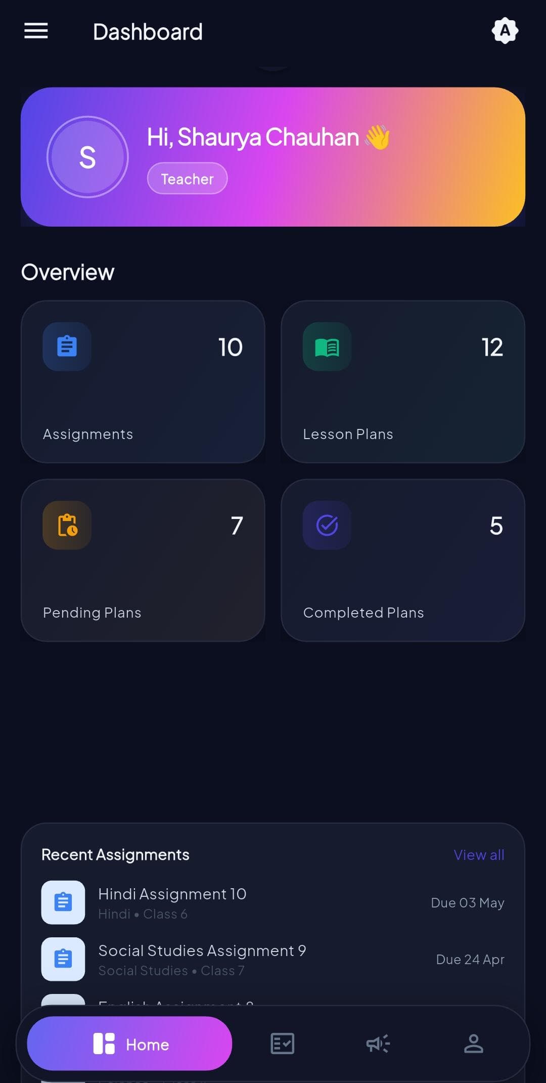 Teacher App screenshot